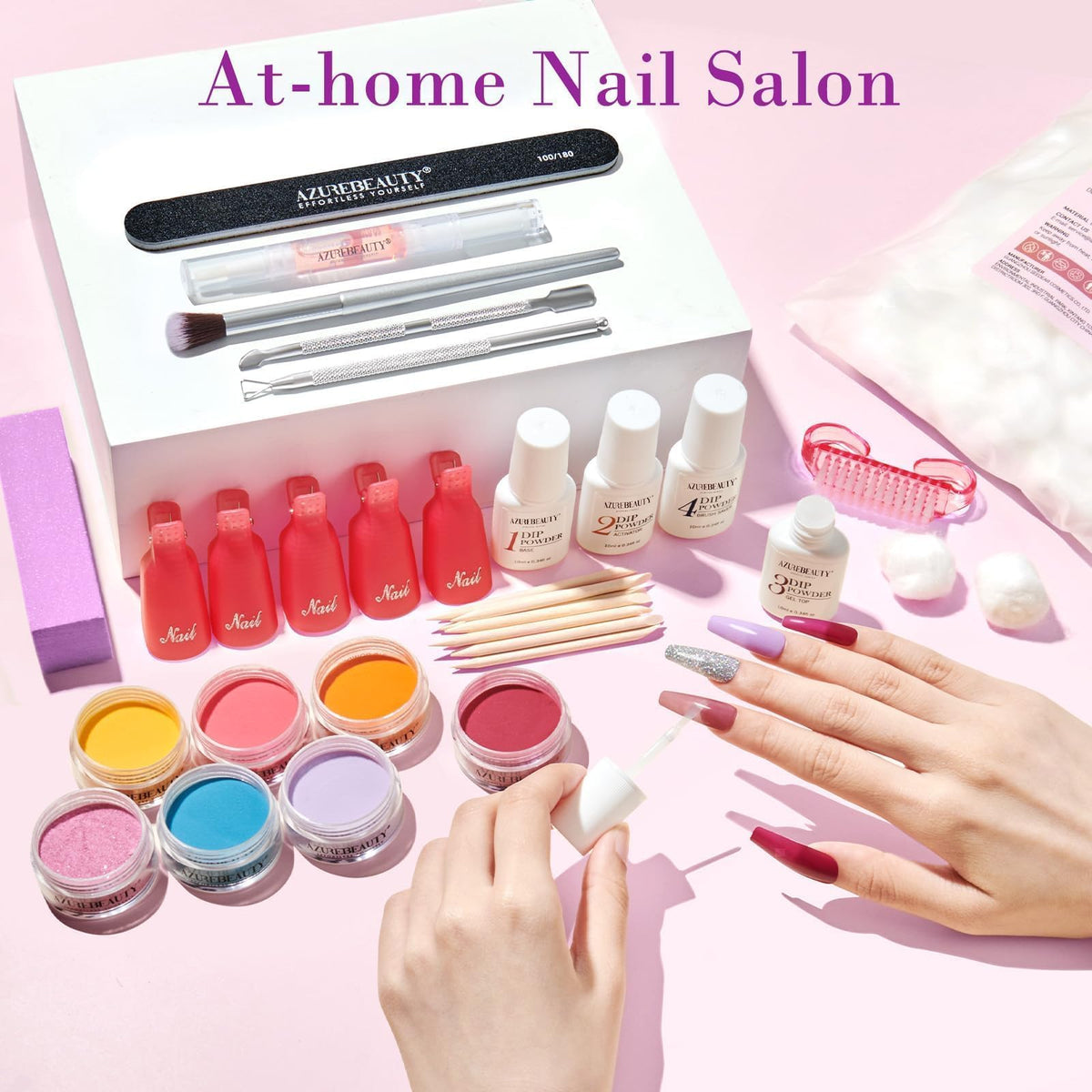 AZUREBEAUTY removal tools and clips arranged to show safe gentle removal