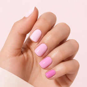AZUREBEAUTY salon manicure in action showing curing under LED lamp