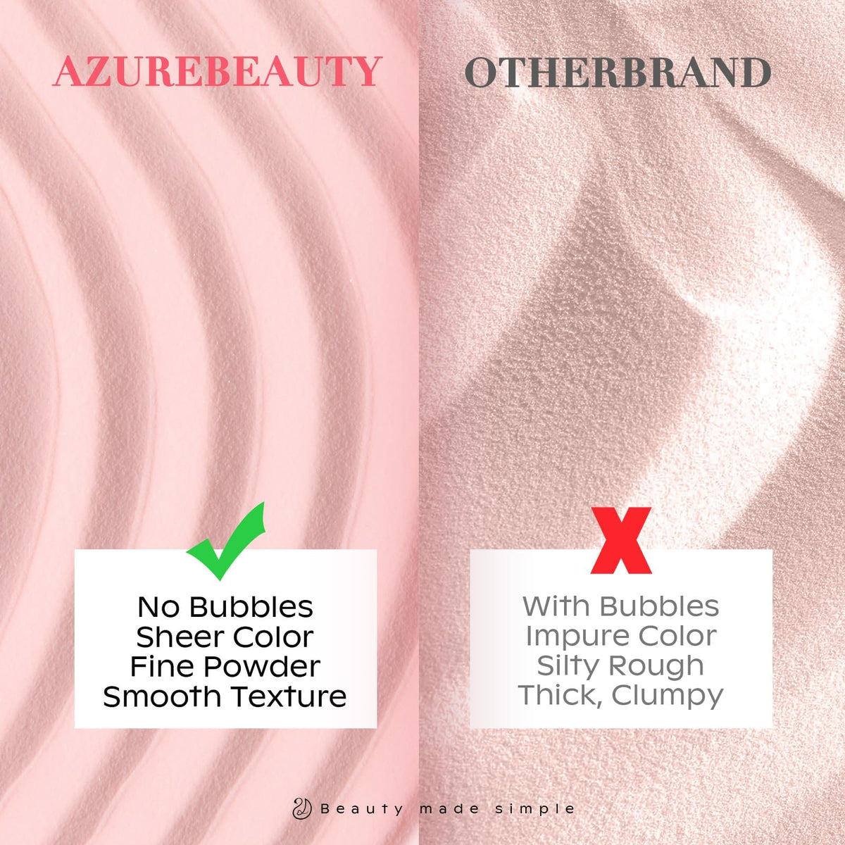 AZUREBEAUTY scale comparison with hand model showing true product size