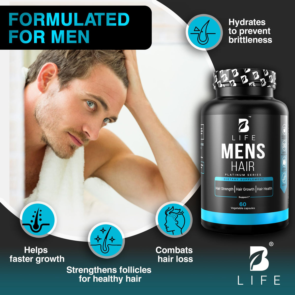 B Life Company supplement in a man’s morning routine supporting consistent use