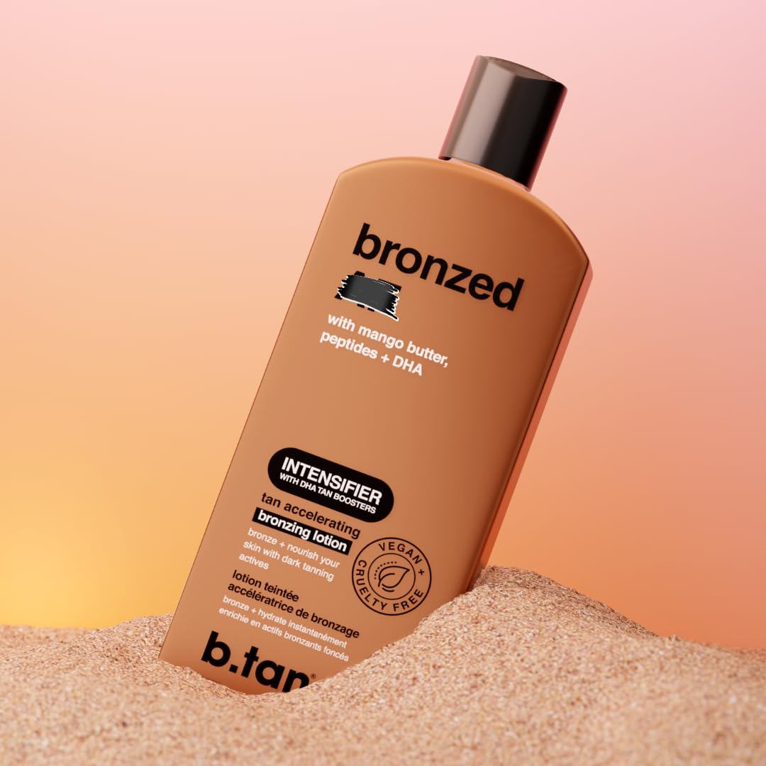 B.TAN being applied to forearm demonstrating even tint and easy blending benefit