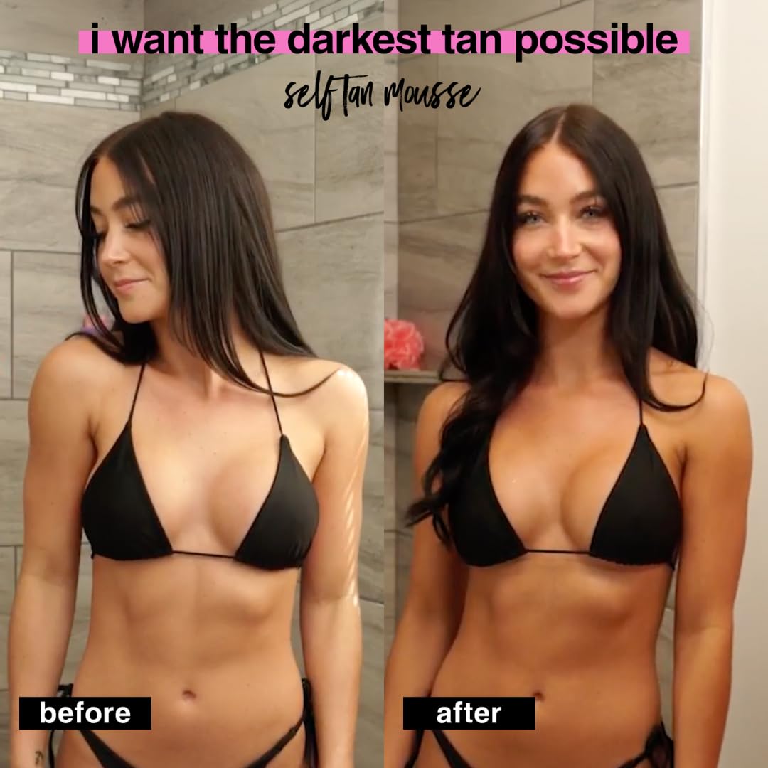 B.TAN before and after arms showing dramatic color payoff benefit