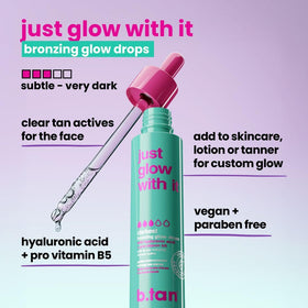 B.TAN serum texture on skin highlighting smooth blendability and hydration