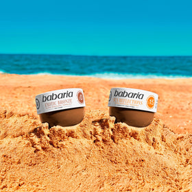 Babaria after-tan result on leg showing natural bronze tone and even finish