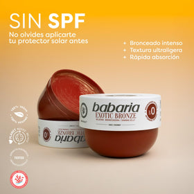 Babaria gel texture close-up demonstrating smooth spreadability for even tan