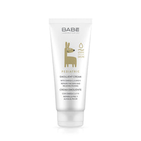 Laboratorios Babe front packaging showing 200 ml pediatric emollient and benefits