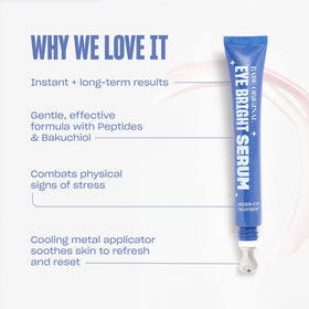 BABE ORIGINAL applying serum under eye with rounded tip to reduce puffiness
