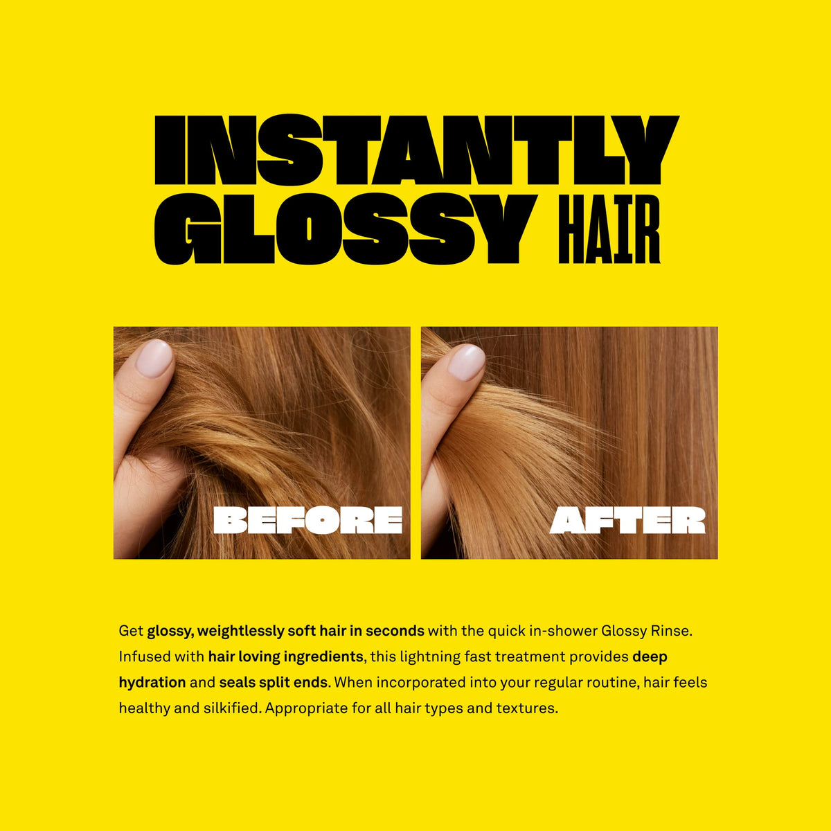 BABE ORIGINAL being applied in-shower to wet hair for quick hydration