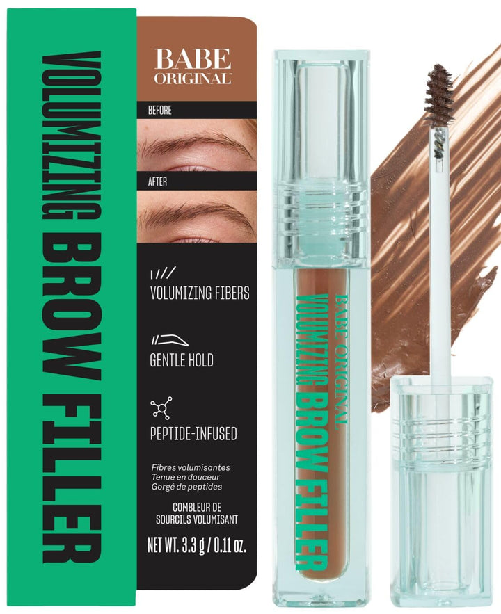 BABE ORIGINAL front packaging showing auburn brow filler and benefits