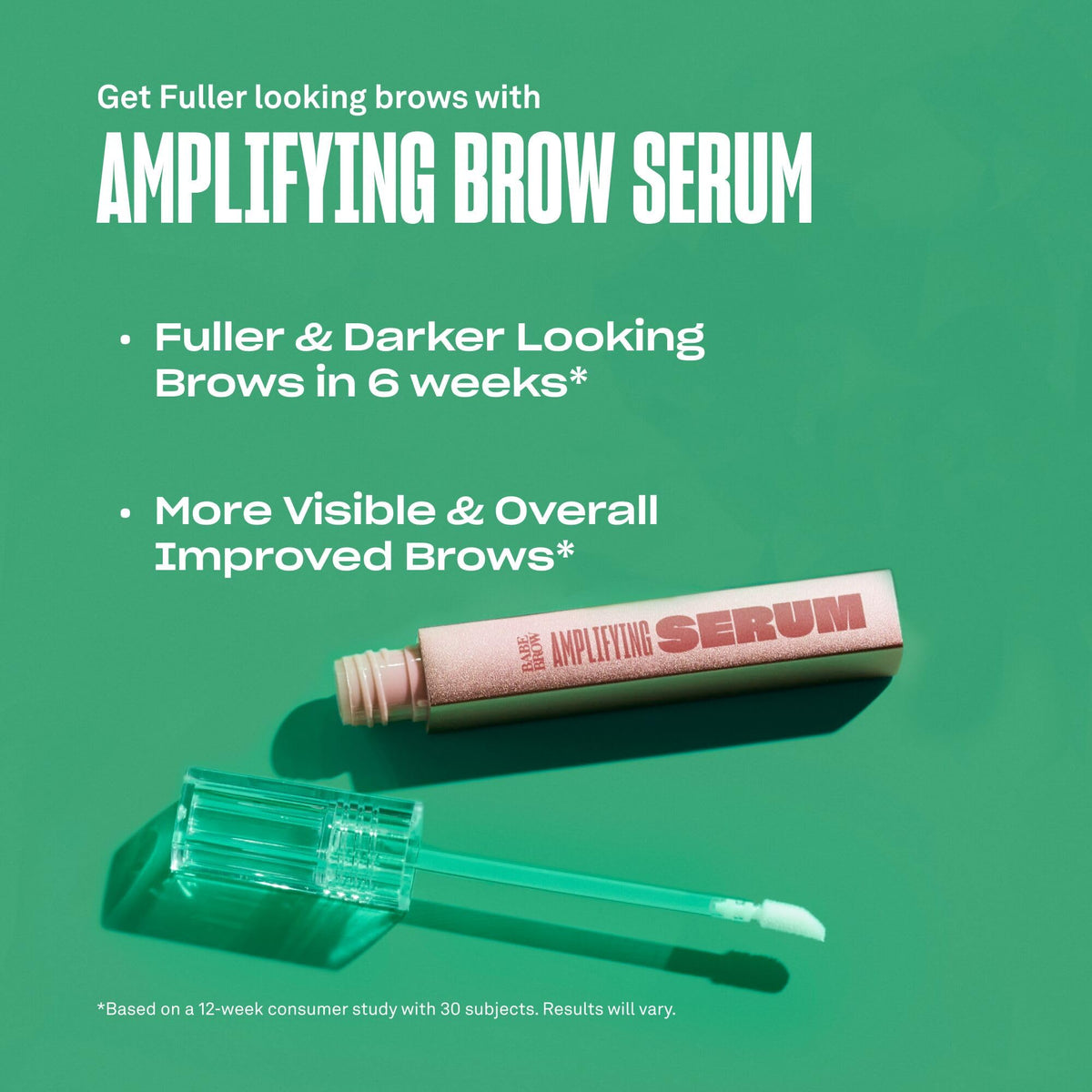 BABE ORIGINAL before and after brows comparison illustrating fuller-looking eyebrow results