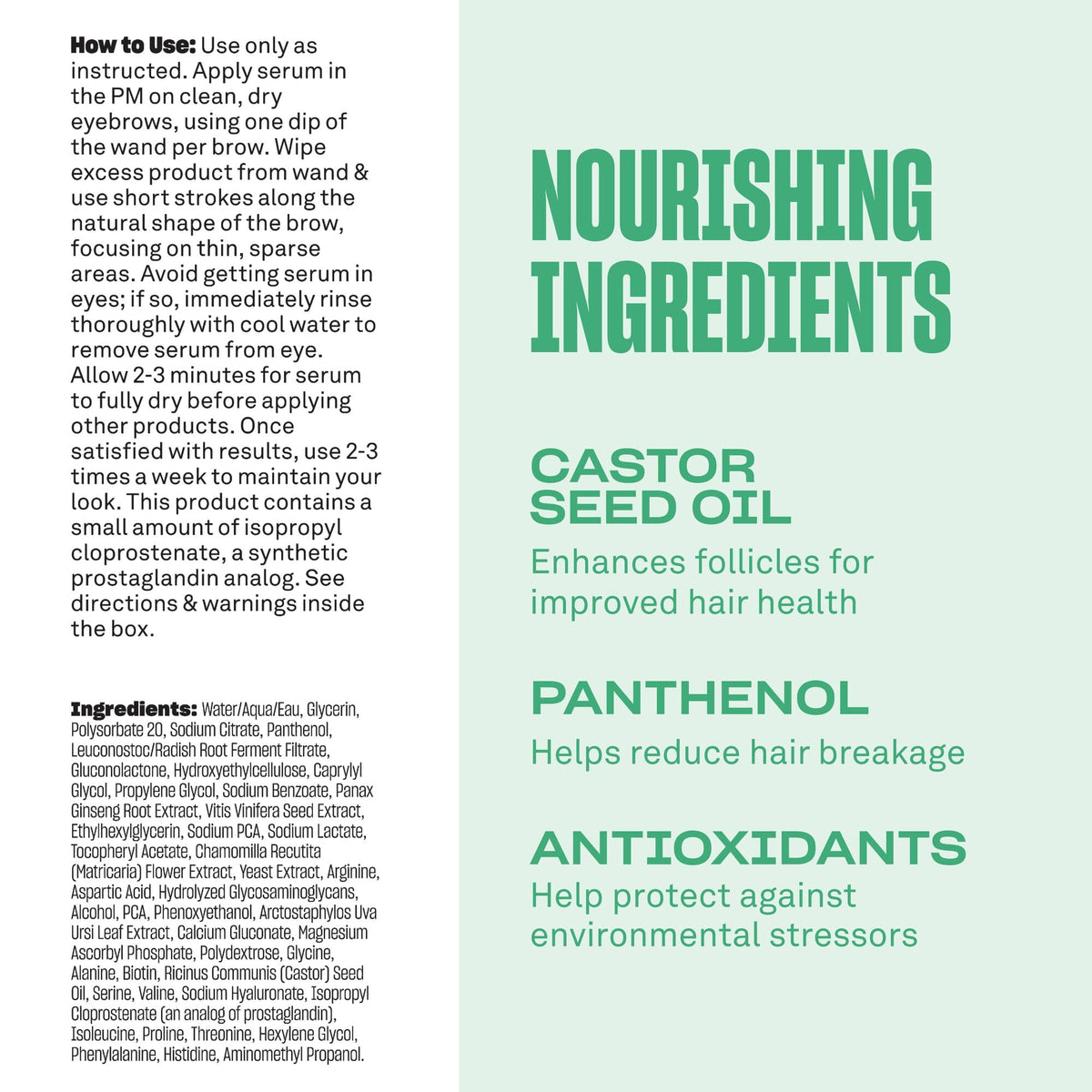 BABE ORIGINAL ingredients display with castor oil and biotin showcasing nourishing benefits