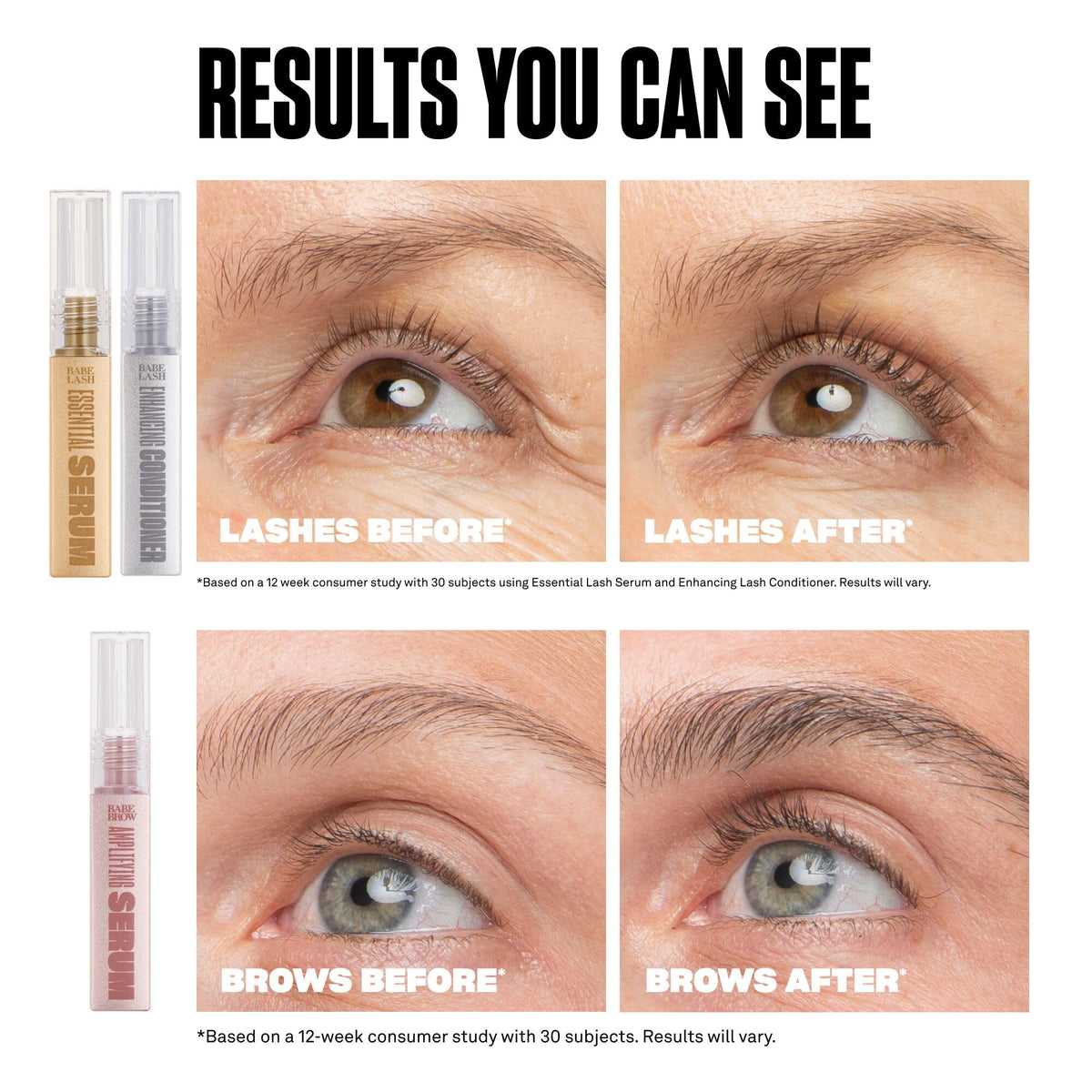 Babe Original enhancing conditioner texture, peptide-rich for lash strength