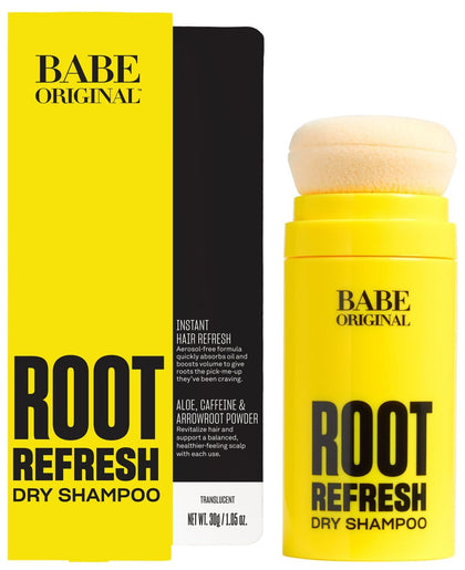 BABE ORIGINAL front packaging showing compact powder and branding for easy refresh