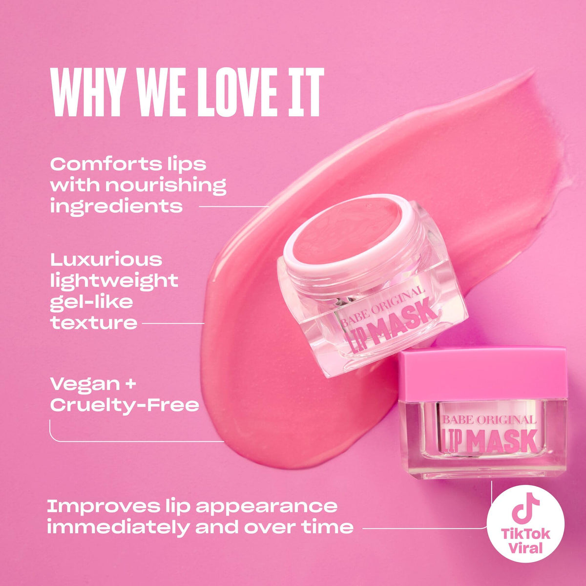 BABE ORIGINAL close-up gel texture highlighting lightweight moisturizing benefit
