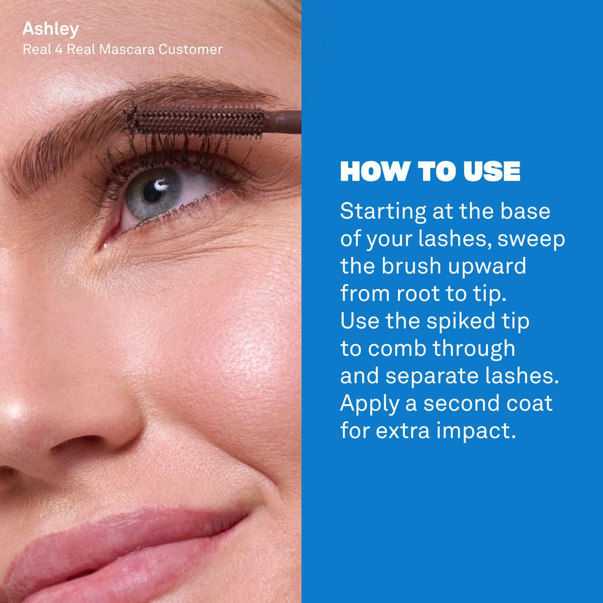 BABE ORIGINAL brush applying mascara for defined separated lashes