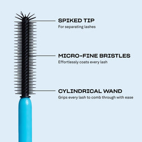 BABE ORIGINAL mascara held in hand showing scale and portability benefit-travel friendly size