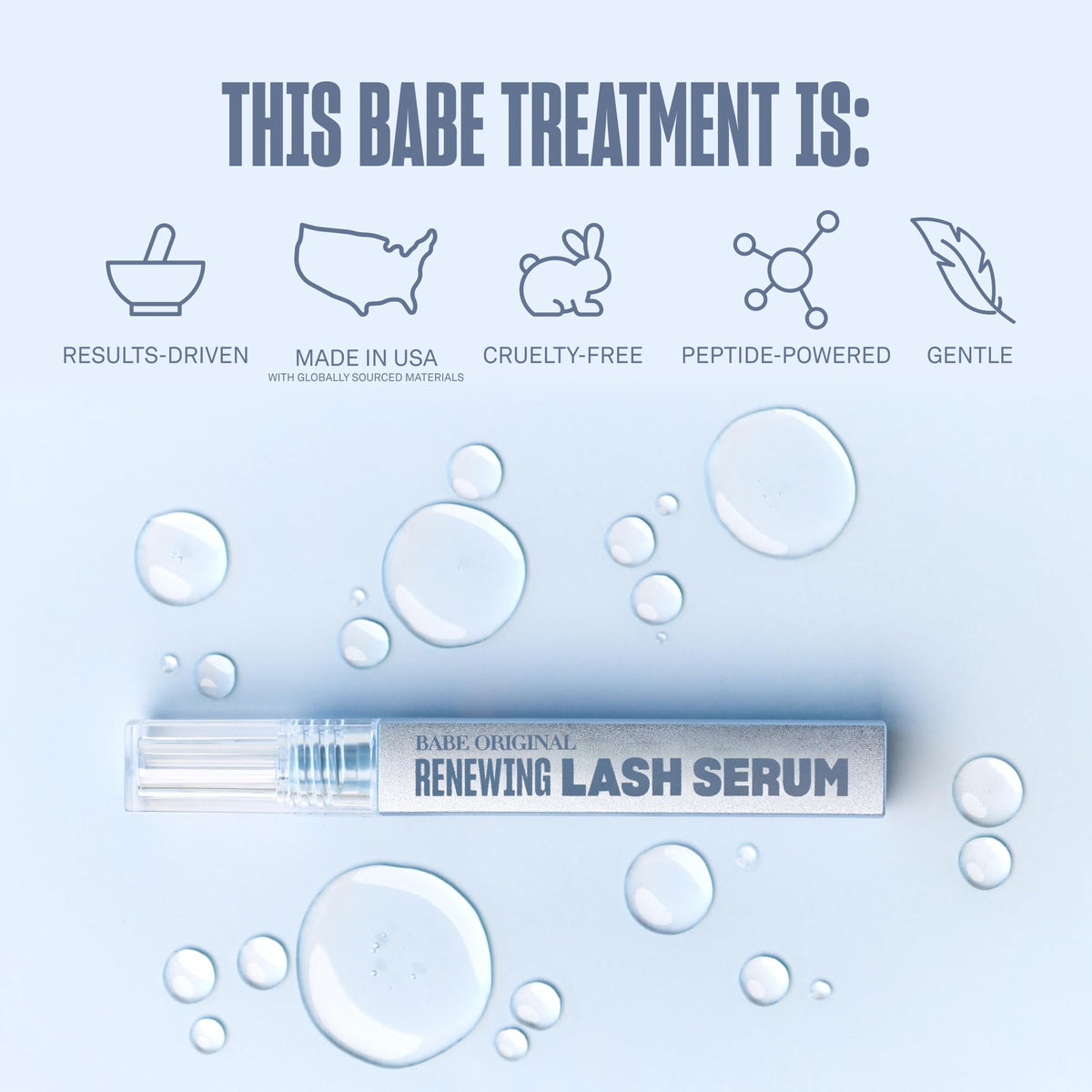 BABE ORIGINAL size comparison beside a coin, clarifies compact travel-friendly dimensions