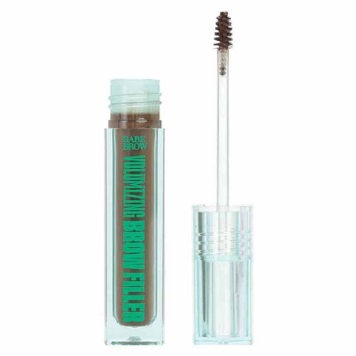 BABE ORIGINAL taupe tube front view shows shade and compact applicator for easy shaping