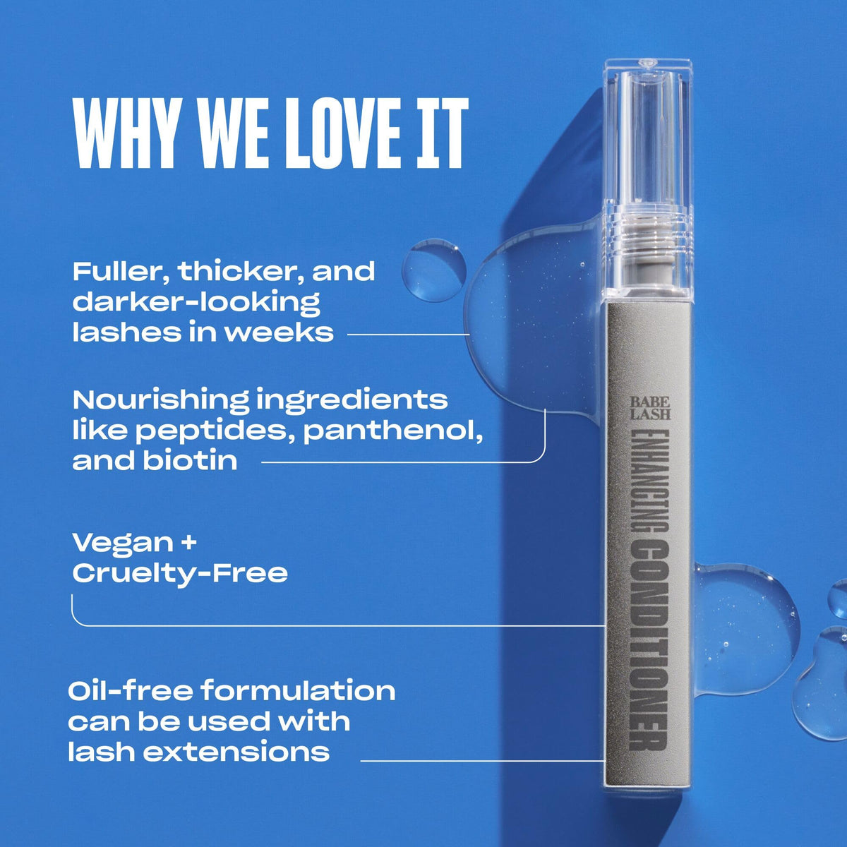 BABE ORIGINAL serum texture on skin illustrating lightweight, non-greasy hydration