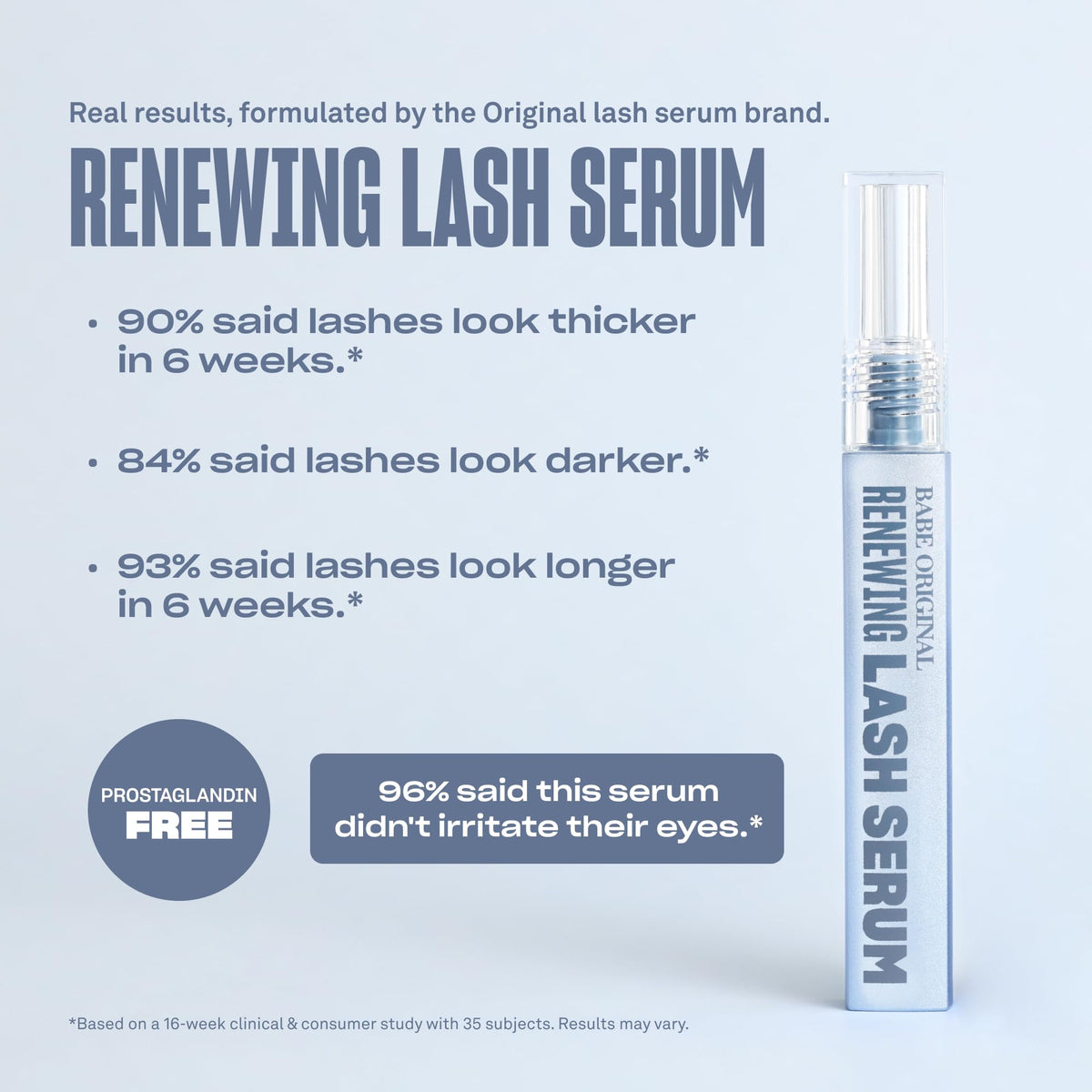 BABE ORIGINAL clear serum texture on hand, demonstrates lightweight non-greasy feel