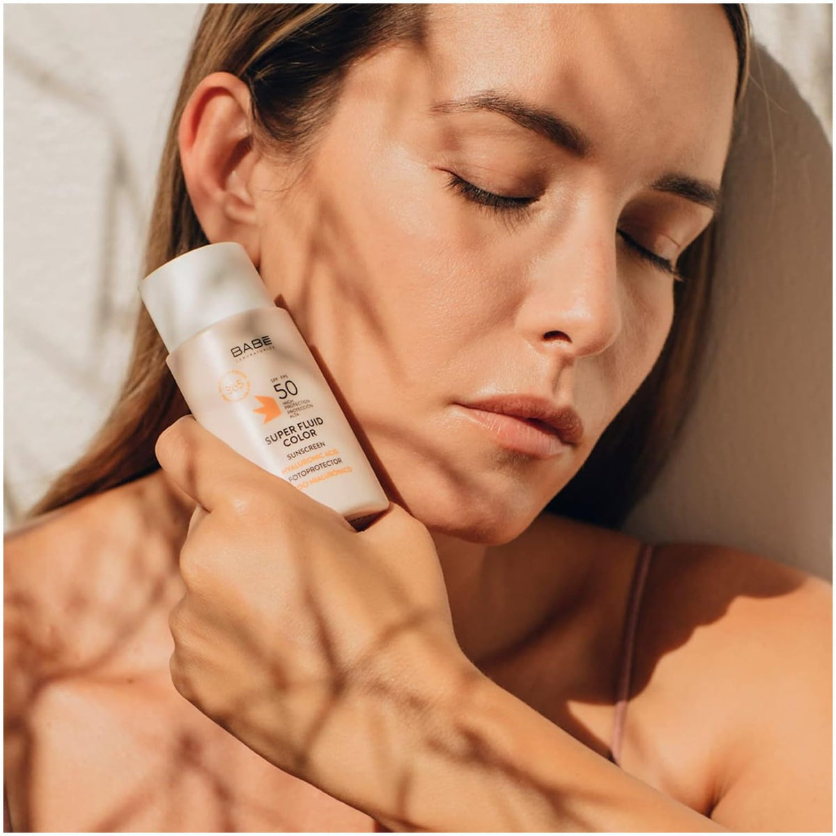 Babe sunscreen applied on skin showing subtle tint and even tone benefit