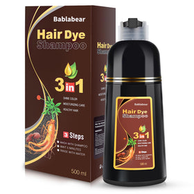Bablabear front packaging chestnut brown 500ml showing bottle and label benefits