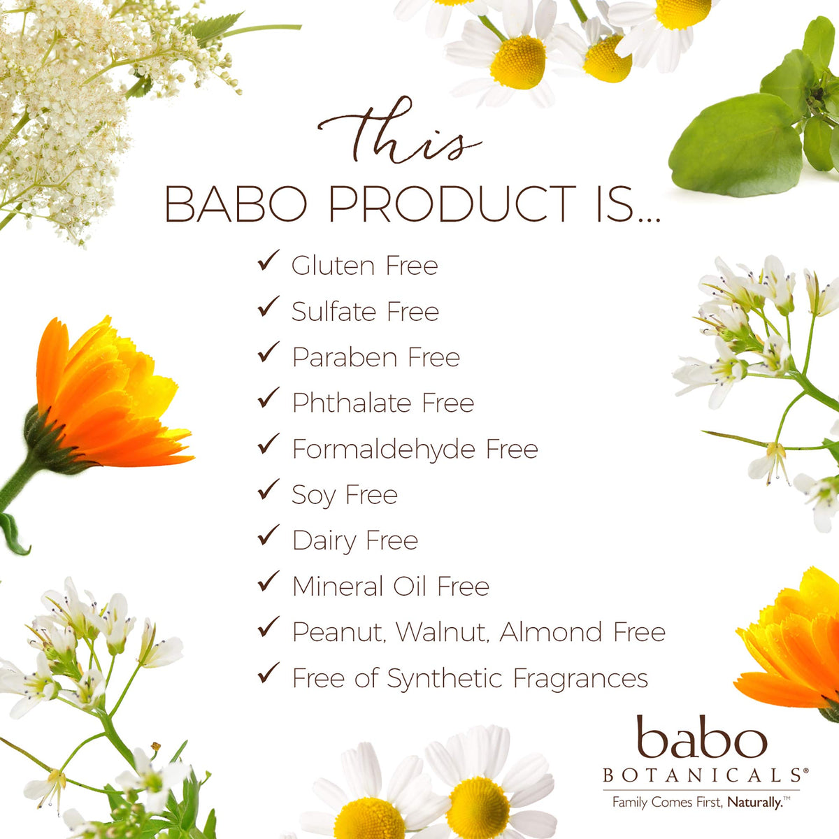 Babo Botanicals label close-up showing ingredients and natural focus