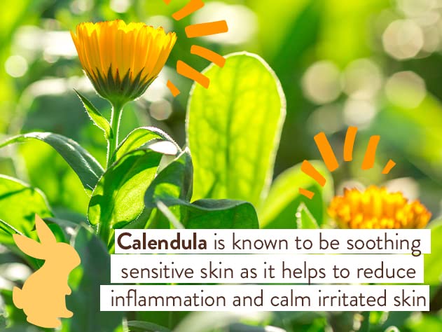 Babo Botanicals cream applied on child cheek showing gentle calming benefit