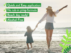 Babo Botanicals parent applying mist to child outdoors for gentle care