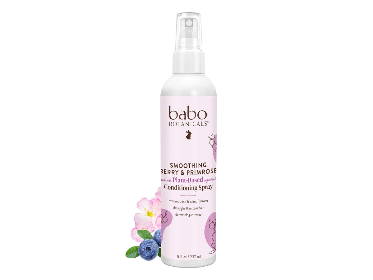 Babo Botanicals front packaging showing berry primrose label and gentle formula benefit