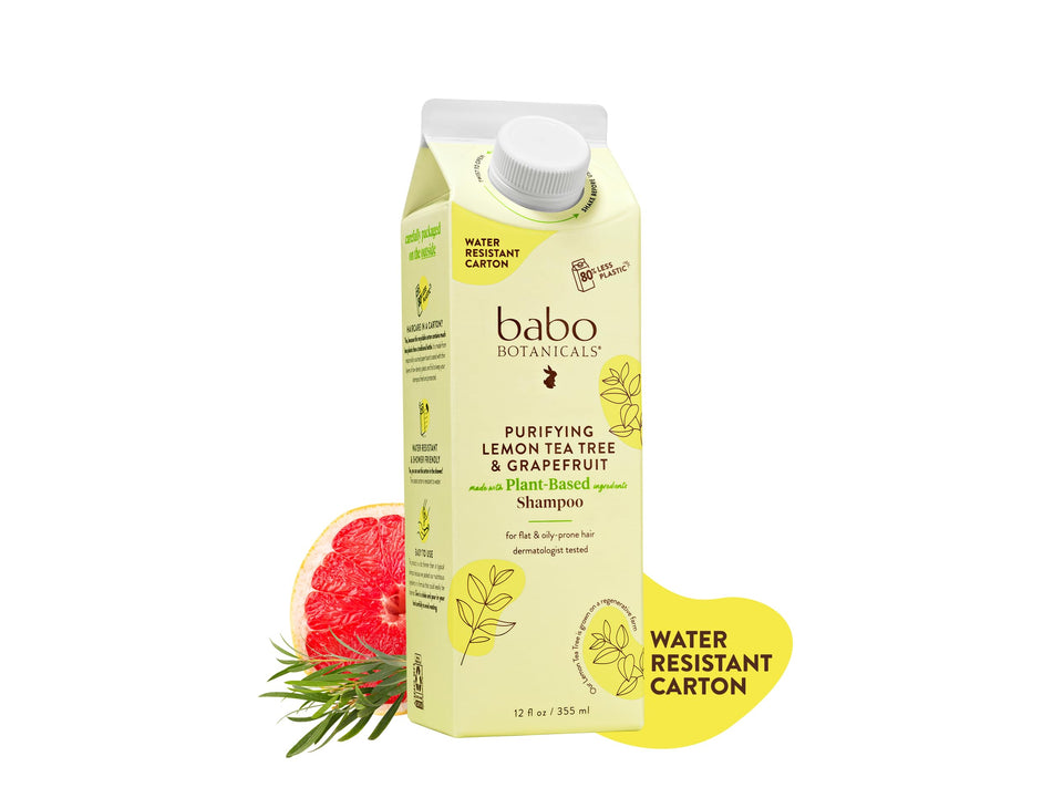 Babo Botanicals front packaging showing bottle and label for clear identification and benefit