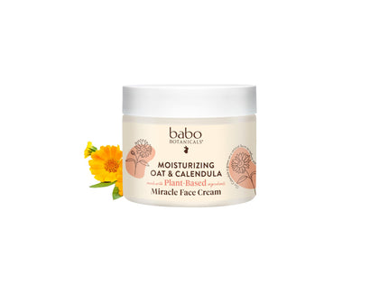 Babo Botanicals front-facing tube showing label and benefit of soothing hydration
