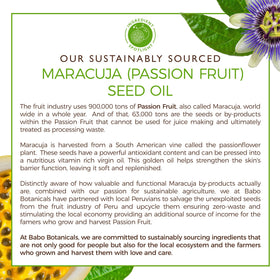 Babo Botanicals passion fruit and aloe ingredients conveying nourishment