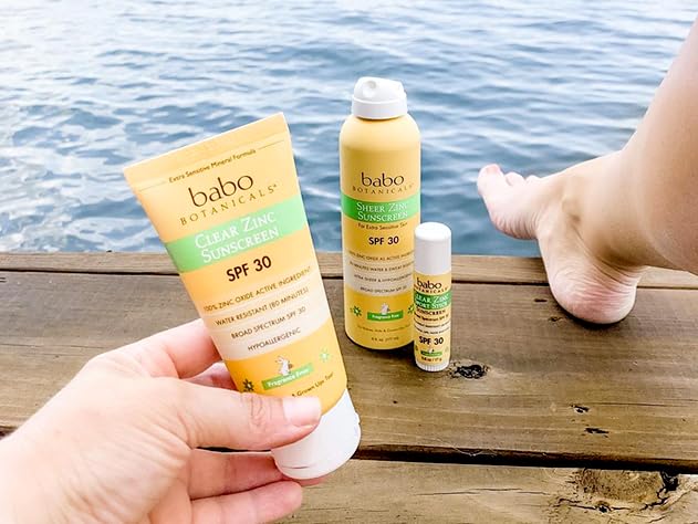 Babo Botanicals side-by-side skin tone comparison showing minimal white cast