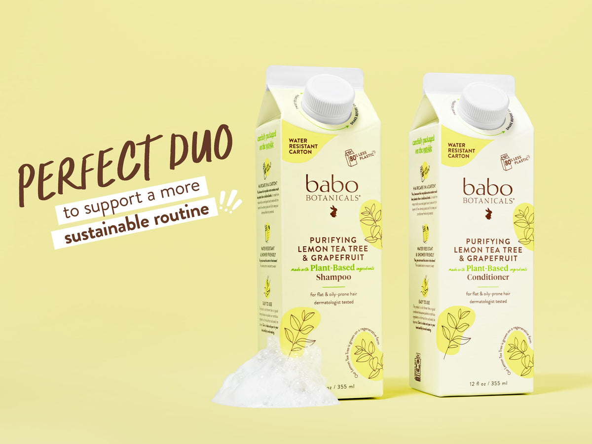 Babo Botanicals styled hair after use showing improved body and natural shine benefit