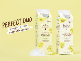 Babo Botanicals styled hair after use showing improved body and natural shine benefit