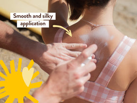 Babo Botanicals sunscreen applied to child arm for active sun protection