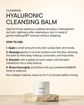 BABOR 150 ml jar next to hand for scale communicating generous volume benefit