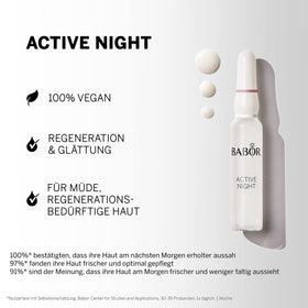 BABOR single sealed ampoule upright, highlighting easy single-dose nightly application benefit