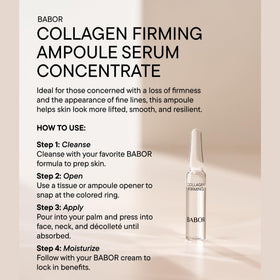 BABOR ampoule label detail focusing on product information and usage benefit