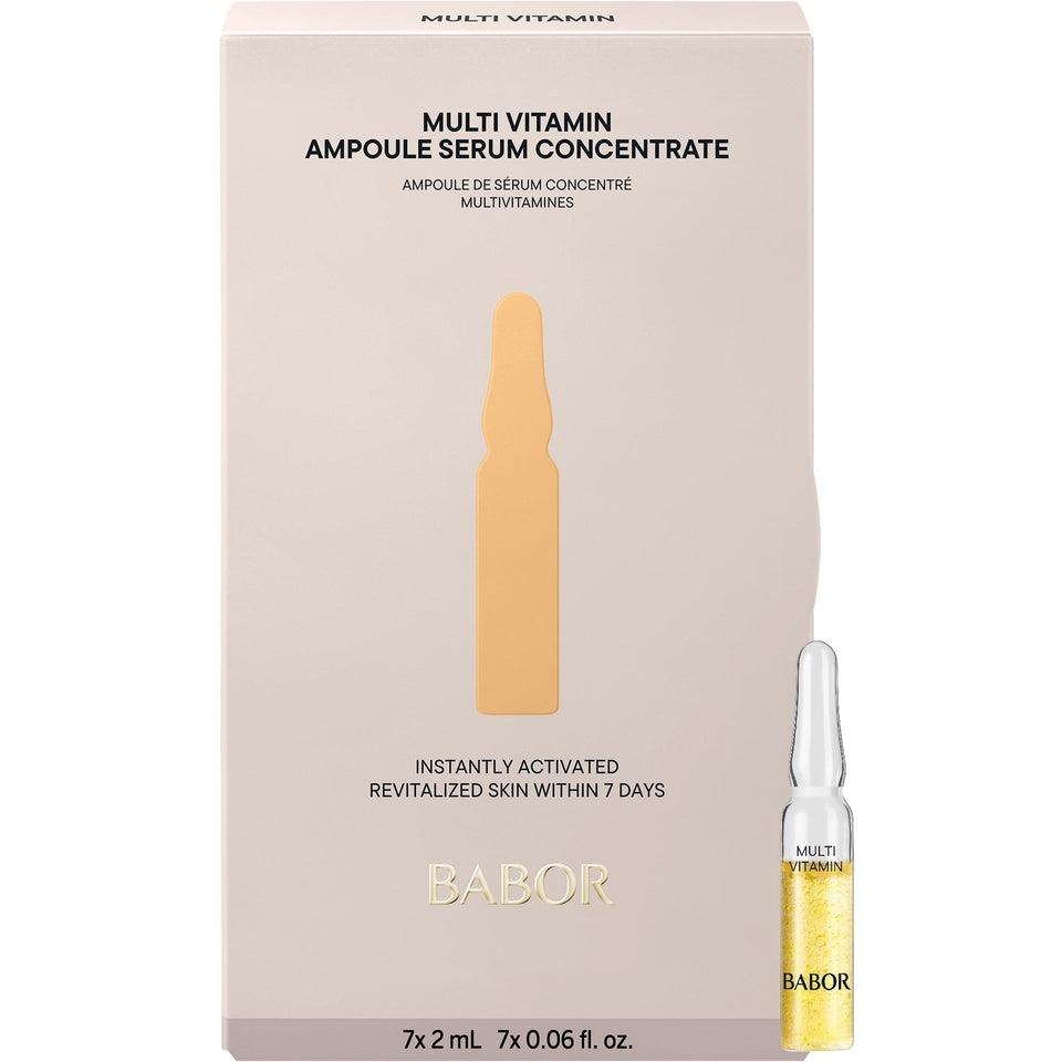 BABOR ampoule front packaging showing product and benefits