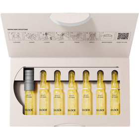BABOR glass ampoule close-up highlighting precise dose and purity