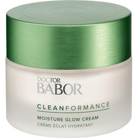 BABOR front packaging of Moisture Glow Cream shows compact travel jar and brand