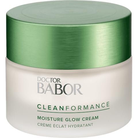 BABOR front packaging of Moisture Glow Cream shows compact travel jar and brand