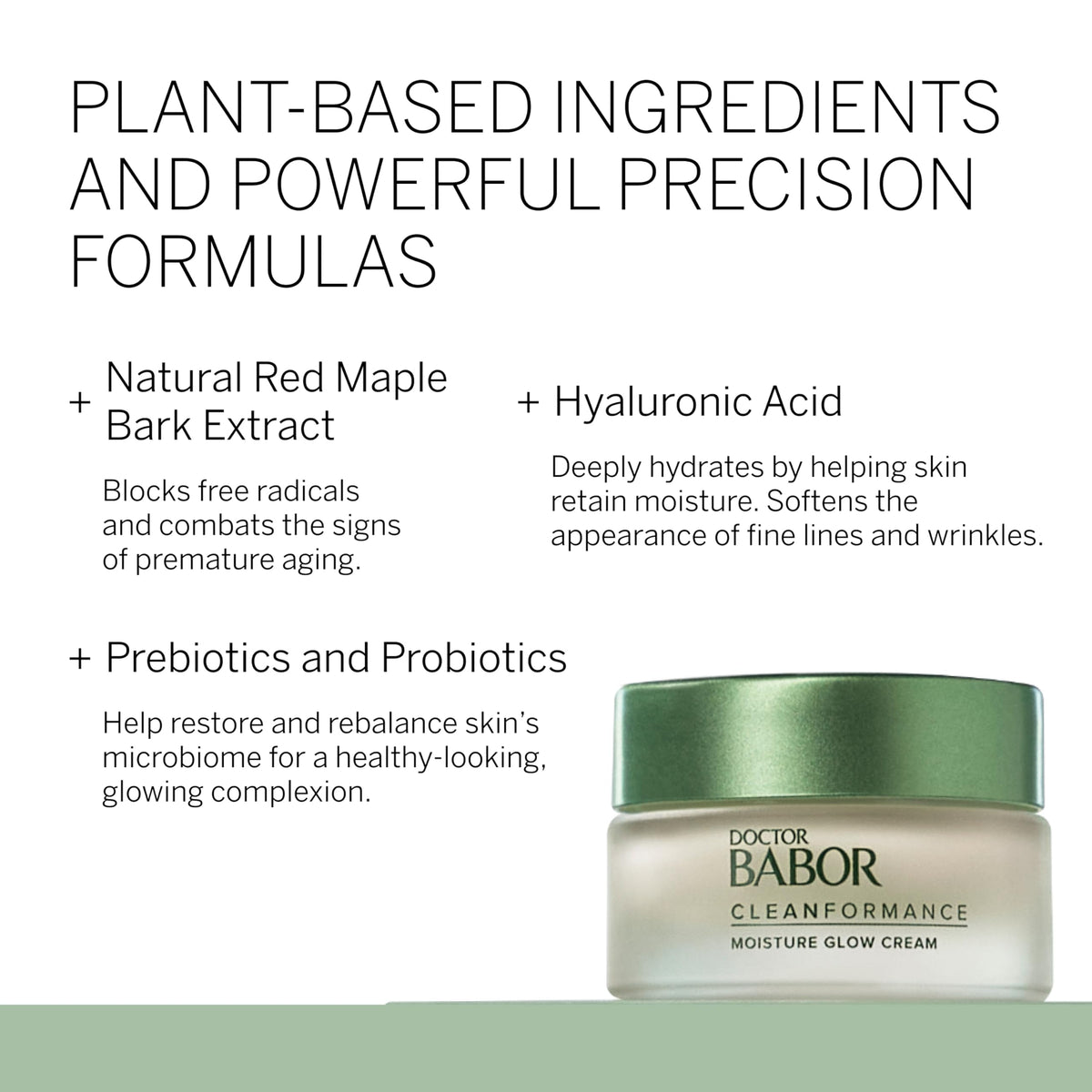 BABOR close-up texture of Moisture Glow Cream highlighting lightweight hydration