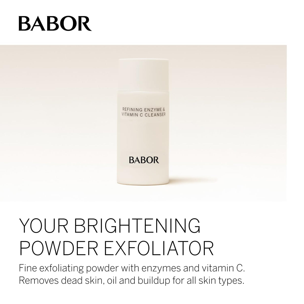 BABOR creamy foam in hands illustrating gentle exfoliation and smooth skin result