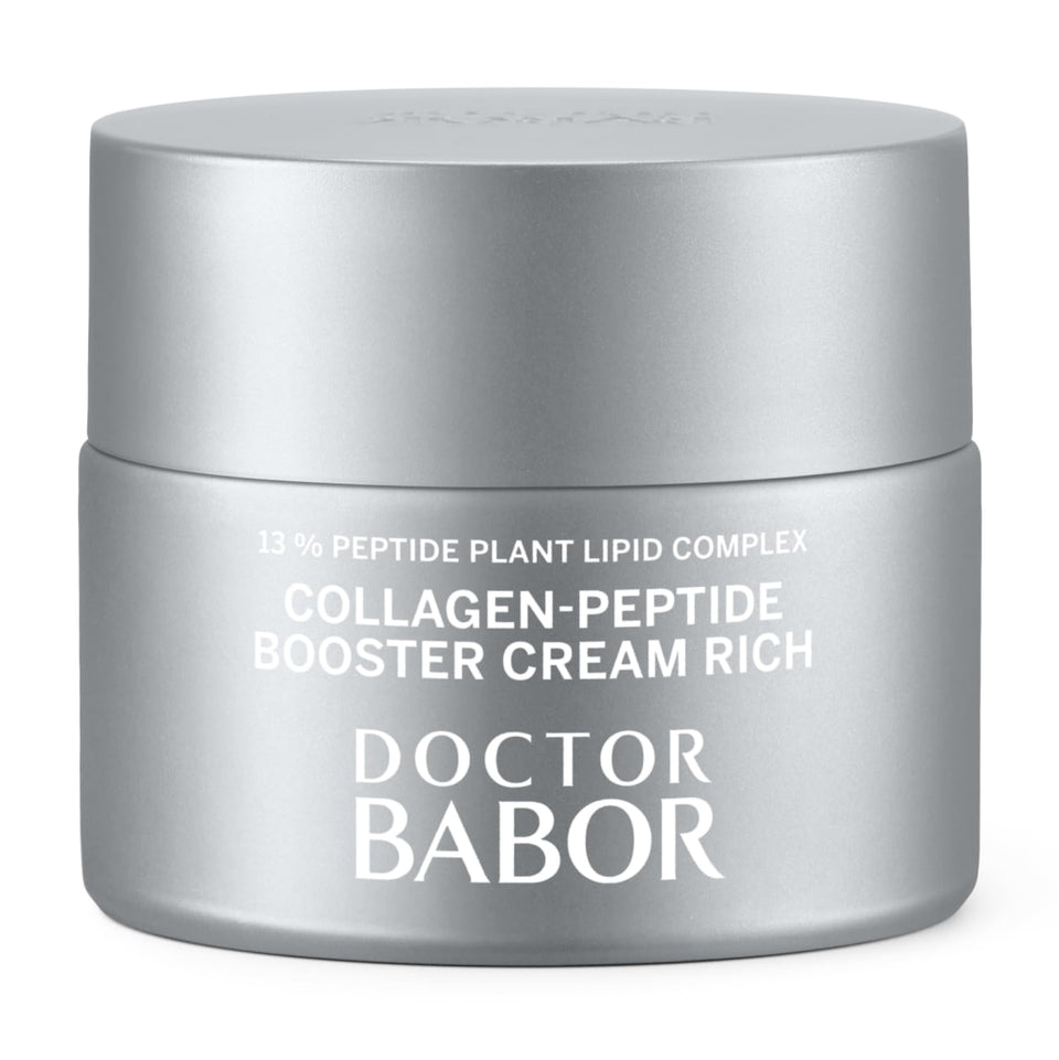 BABOR collagen face cream rich front jar showing packaging and rich hydration benefits