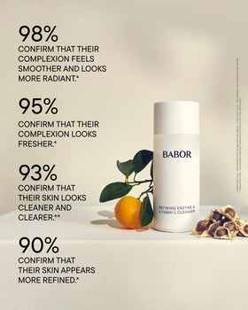 BABOR creamy foam formed with water for effective cleansing