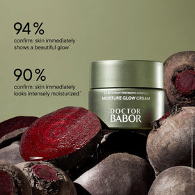 BABOR open jar top view highlighting smooth formula and convenient size benefit
