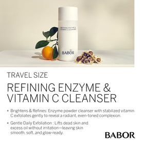 BABOR powder texture close-up demonstrating fine granules and easy activation with water